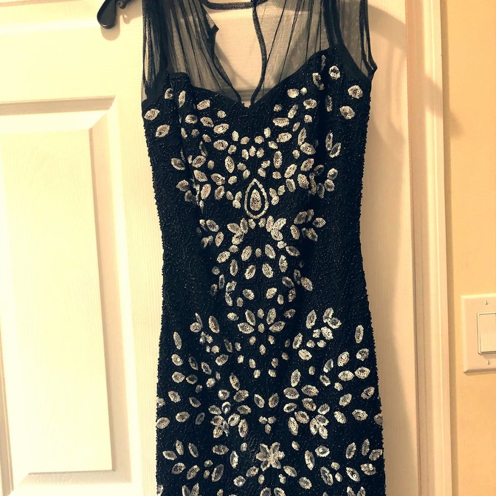 Romeo & Juliet Couture Beaded Mini Dress